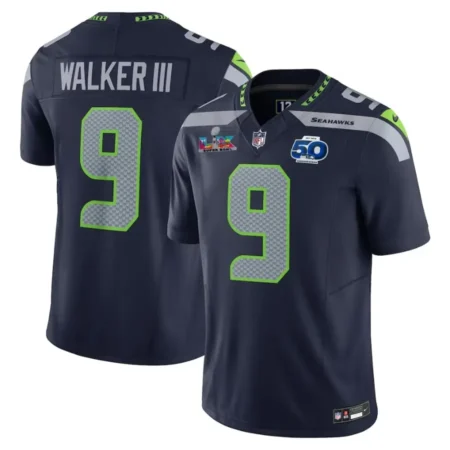 Seattle Seahawks Kenneth Walker III College Navy 2026 Bowl LX Patch Limited Jersey