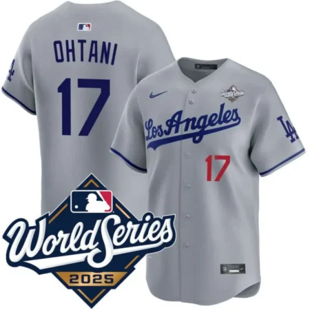 Shohei Ohtani Dodgers Gray Road Limited 2025 World Series 2025 World Series Jersey Stitched