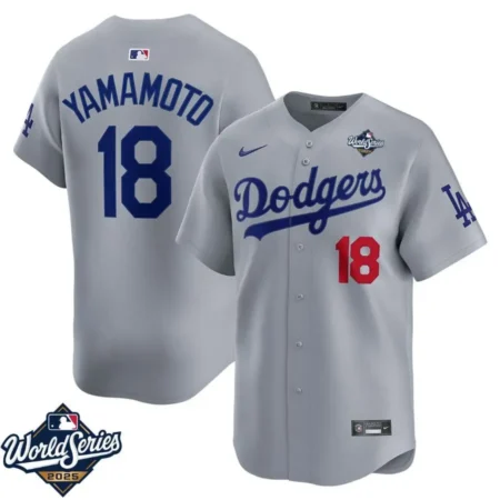 Yoshinobu Yamamoto Los Angeles Dodgers Alternate Road Limited Jersey