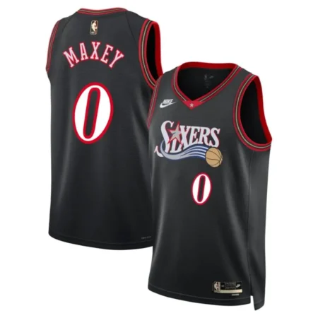 hiladelphia 76ers Classic Edition Jersey - Black - Tyrese Maxey