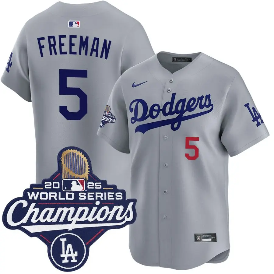 Freddie Freeman Los Angeles Dodgers Alternate Road Limited 2025 World Series Champions Jersey