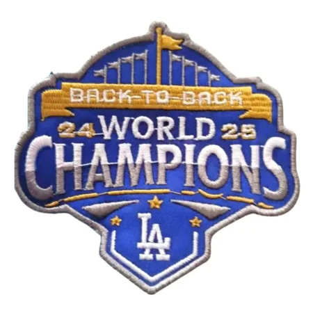 LA Dodgers 2025 World Series Champions Back To Back Jersey Patch