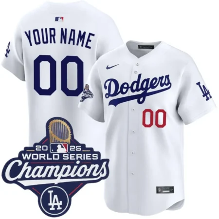 Los Angeles Dodgers Personalized Home Limited 2025 World Series Champions Jersey