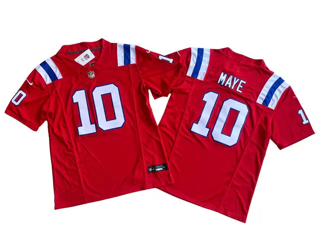 Mens-New-England-Patriots-10-Mac-Jones-Red-Nike-Vapor-F.U.S.E.-Limited-Jersey-rotated-1
