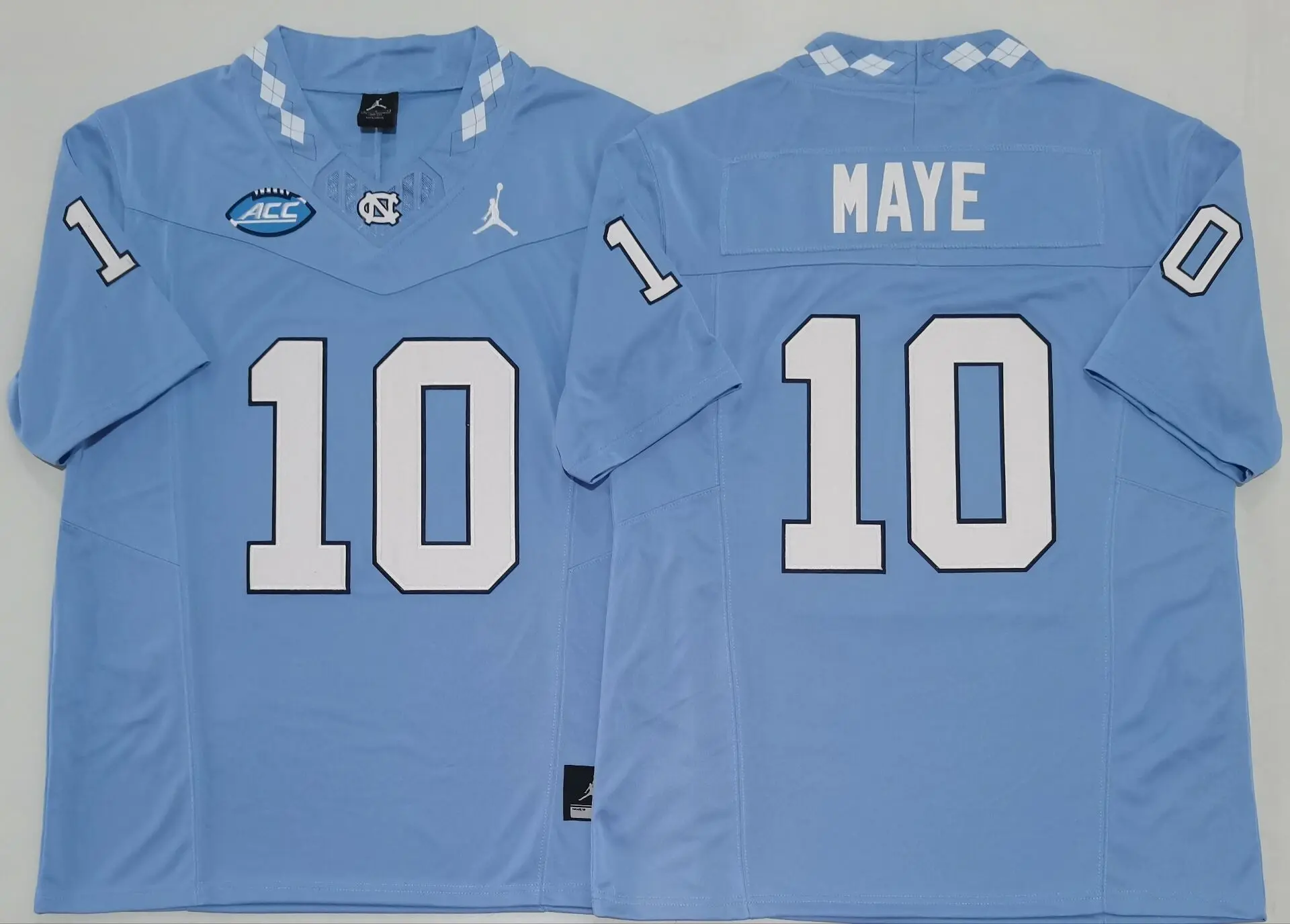 North Carolina Tar Heels #10 Drake Maye Little Blue F.U.S.E. Limited College Stitched Jersey