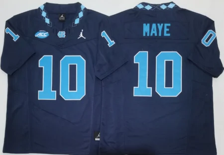 North Carolina Tar Heels #10 Drake Maye Navy F.U.S.E. Limited College Stitched Jersey