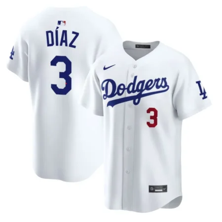 Edwin Diaz #3 Dodgers 2026 White Limited Jersey Stitched