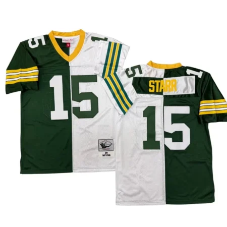 Bart Starr Green_White Bay Packers 1969 Green Legacy Jersey