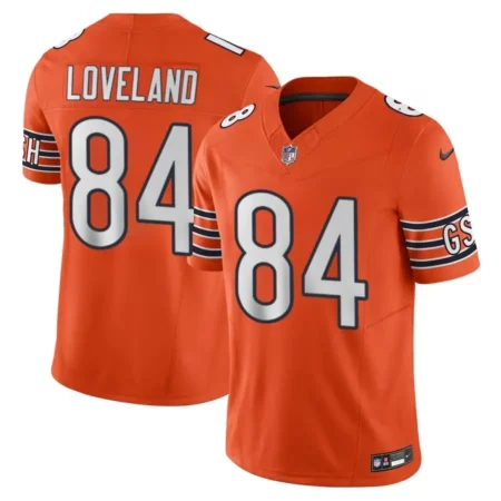Colston Loveland #84 Chicago Bears 2025 Orange Jersey Stitched