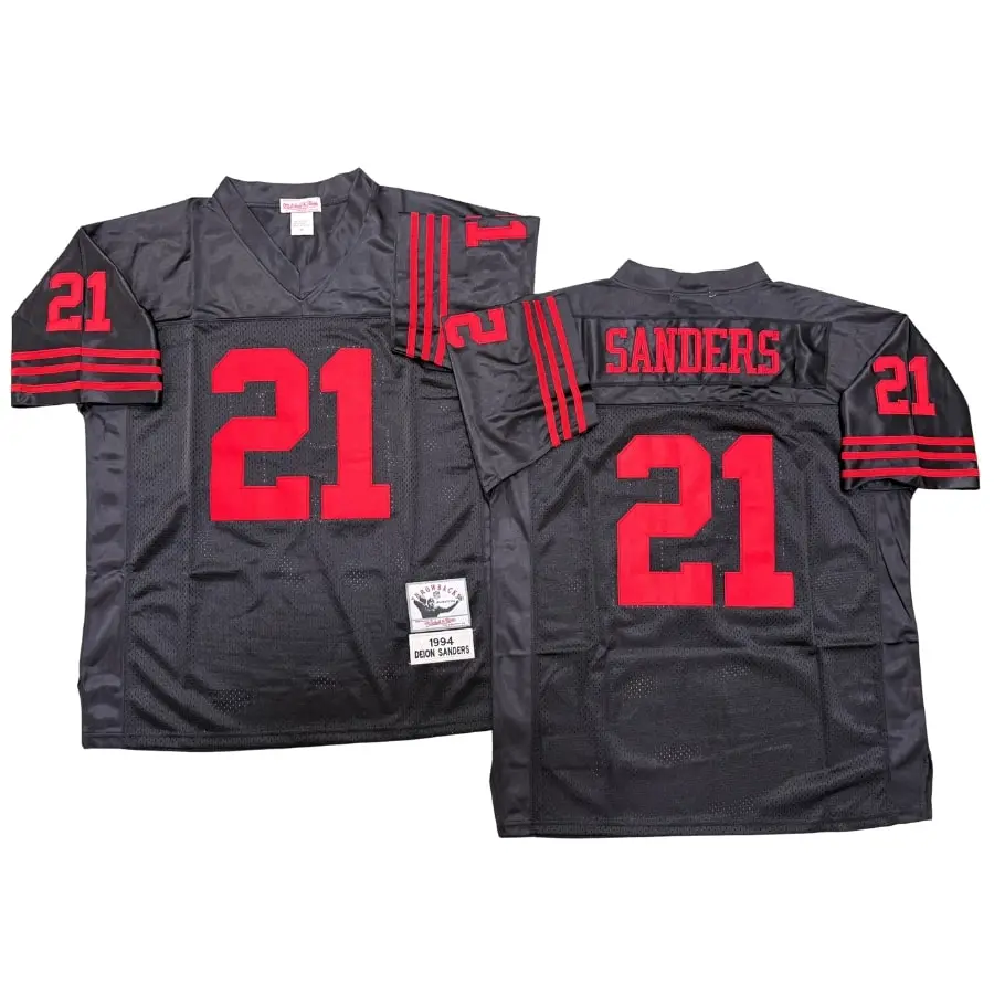 Deion Sanders San Francisco 49ers 1994 Black Legacy Jersey