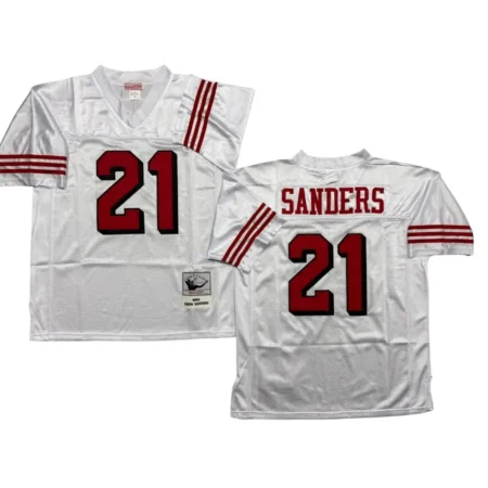 Deion Sanders San Francisco 49ers 1994 White Legacy Jersey