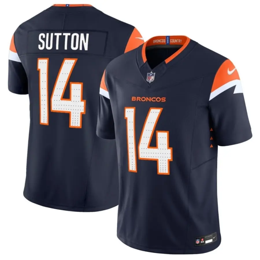 Denver Broncos #14 Courtland Sutton Navy Limited Stitched Jersey
