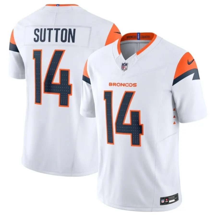 Denver Broncos #14 Courtland Sutton White Stitched Jersey