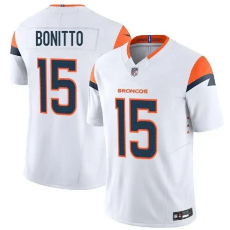 Denver Broncos #15 Nik Bonitto White Jersey