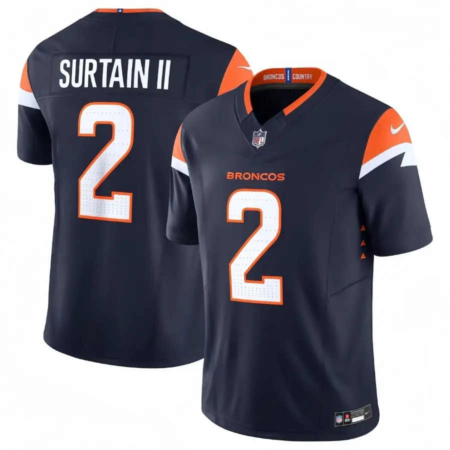 Denver Broncos #2 Pat Surtain II Navy JerseyDenver Broncos #2 Pat Surtain II Navy Jersey