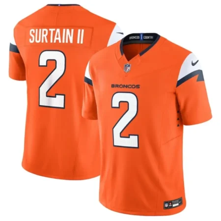 Denver Broncos #2 Pat Surtain II Orange Jersey
