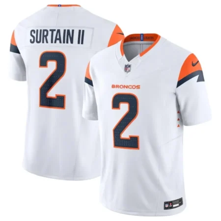 Denver Broncos #2 Pat Surtain II White Jersey