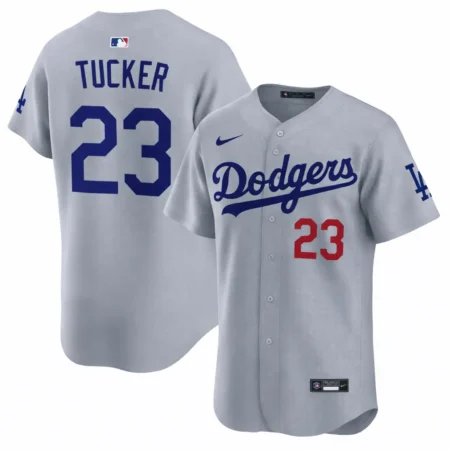 Kyle Tucker Dodgers 2026 Gray Limited Jersey Stitched