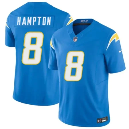 Los Angeles Chargers #8 Omarion Hampton Blue Jersey