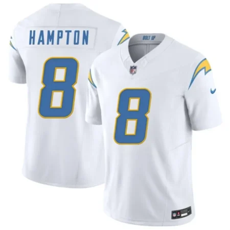Los Angeles Chargers #8 Omarion Hampton White Jersey