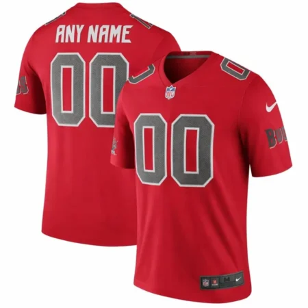 Tampa Bay Buccaneers Custom Red Color Rush Legend Jersey