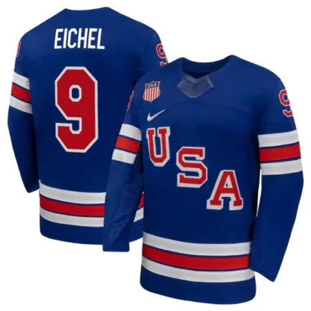 USA #9 Jack Eichel Royal 2026 Stitched Jersey