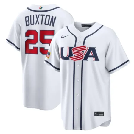 USA Baseball Byron Buxton White 2026 World Baseball Classic Home Stadium Jersey