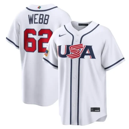 USA Baseball Logan Webb White 2026 World Baseball Classic Home Stadium Jersey