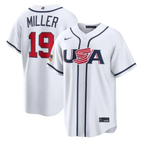 USA Baseball Mason Miller White 2026 World Baseball Classic Home Stadium Jersey