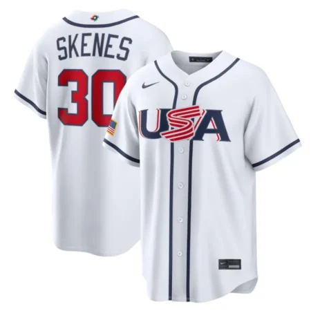 USA Baseball Paul Skenes White 2026 World Baseball Classic Home Stadium Jersey