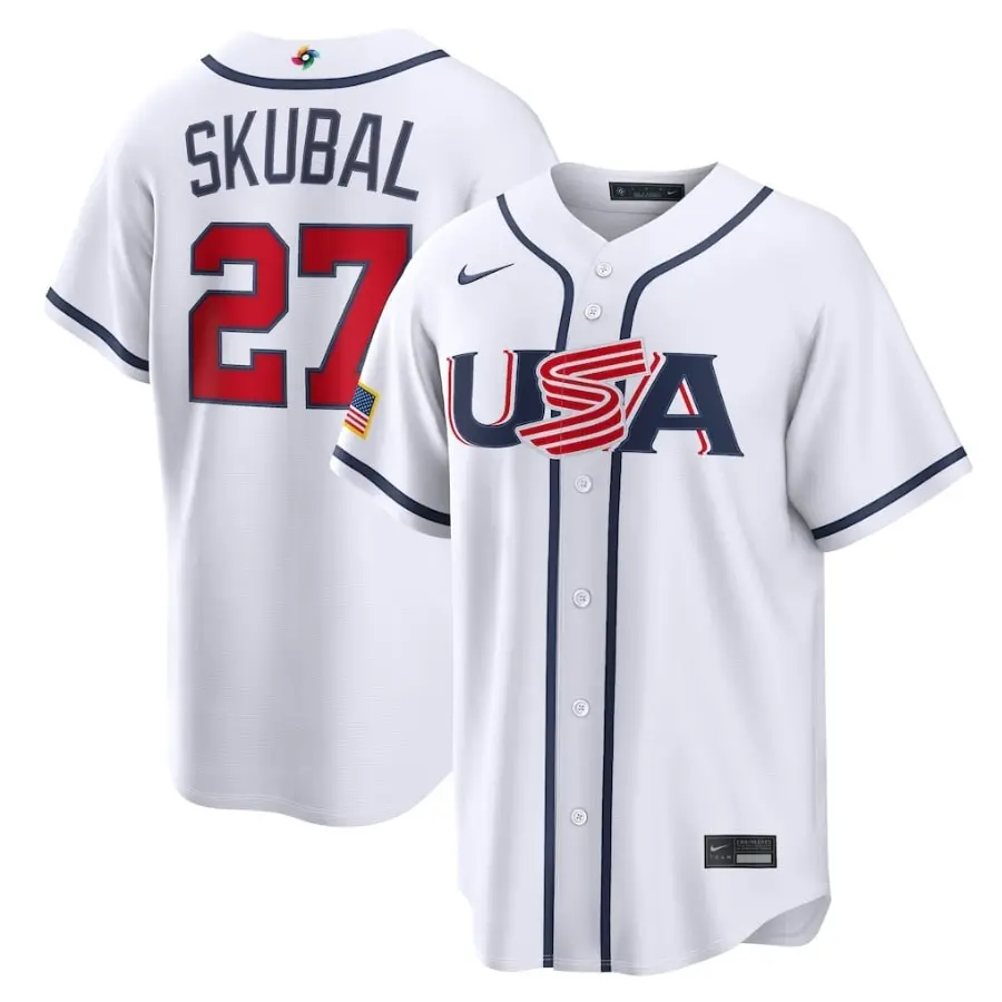 USA Baseball Tarik Skubal White 2026 World Baseball Classic Home Stadium Jersey