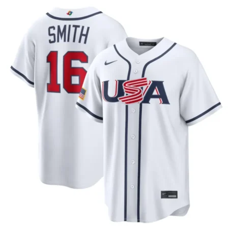 USA Baseball Will Smith White 2026 World Baseball Classic Home Stadium Jersey