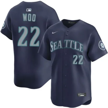 Bryan Woo Seattle Mariners Road Limited Jersey