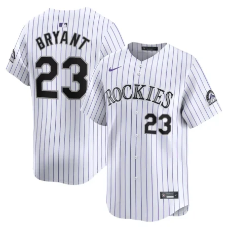 Colorado Rockies Kris Bryant Nike White Home Limited Player Jersey