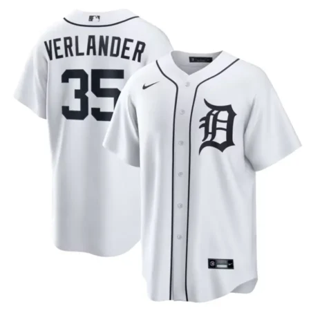 Detroit Tigers Justin Verlander White Home Jersey