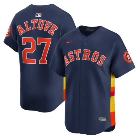 Houston Astros Jose Altuve Nike Navy Alternate Limited Player Jersey