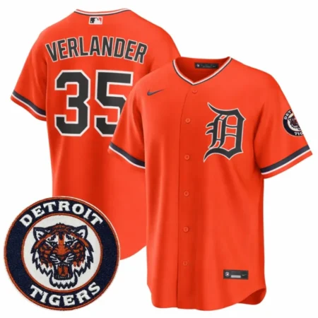 Justin Verlander 2026 Detroit Tigers Orange Jersey