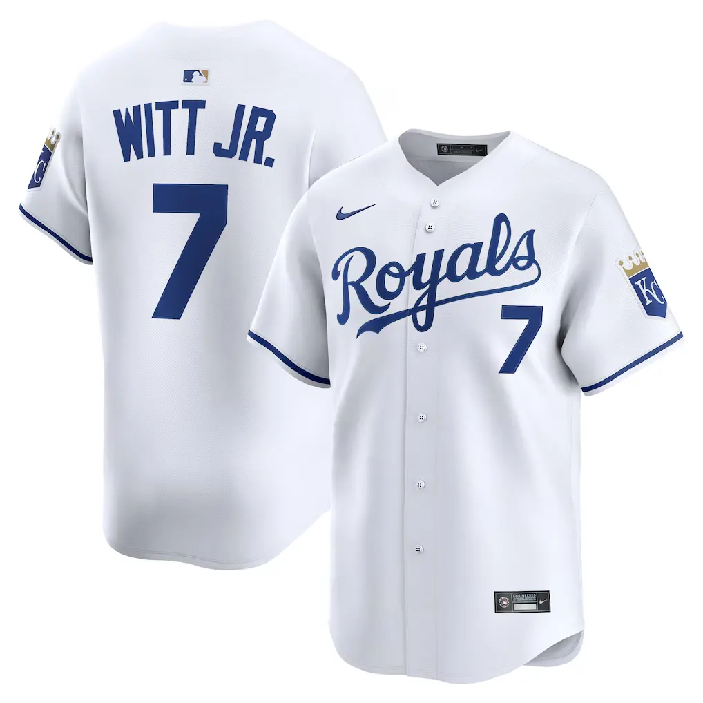 Kansas City Royals Bobby Witt Jr. Nike White Home Limited Player Jersey