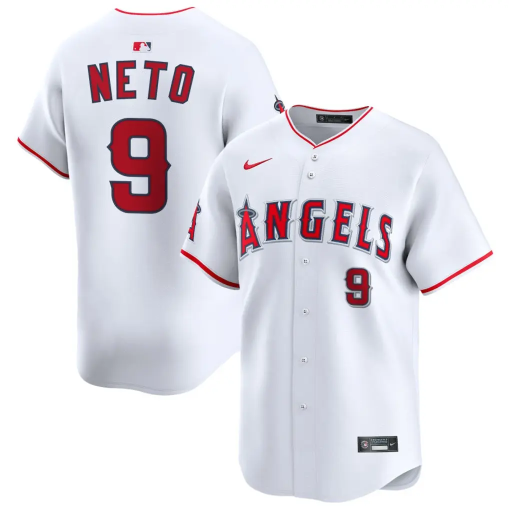 Los Angeles Angels Zach Neto Nike White Home Jersey