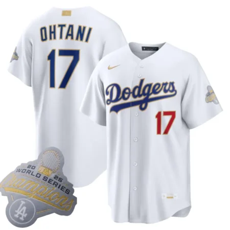 Los Angeles Dodgers Shohei Ohtani Nike White 2026 Gold Collection Stadium Jersey