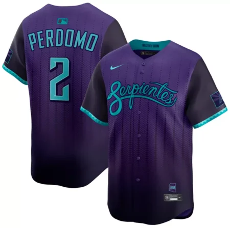 Men's Arizona Diamondbacks Purple Geraldo Perdomo #15 City Connect Limited Jersey