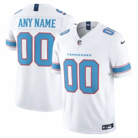 Tennessee Titans Custom Light White Vapor F.U.S.E. Sewn Down Limited Jersey