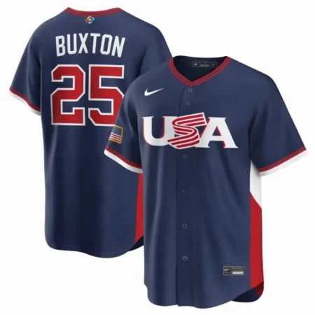 USA Byron Buxton navy 2026 World Baseball Classic Jersey Stitched