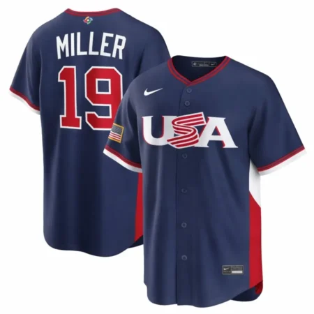 USA Mason Miller Navy 2026 World Baseball Classic Jersey Stitched