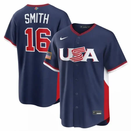 USA Will Smith Navy 2026 World Baseball Classic Jersey Stitched