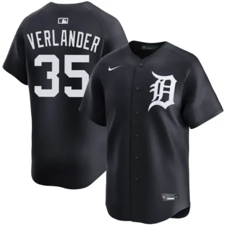 Verlander Detroit Tigers Alternate Black Limited Jersey