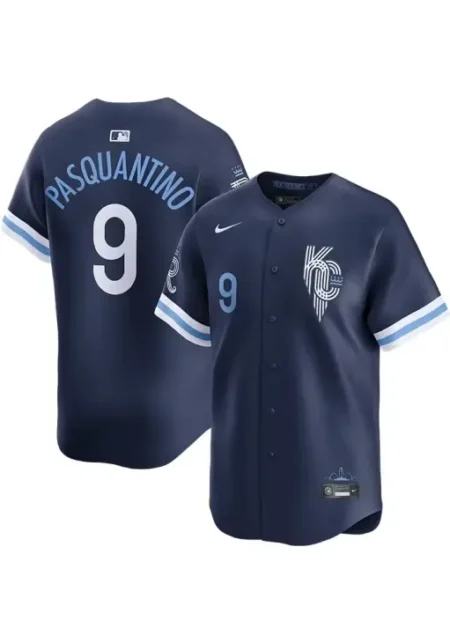Vinnie Pasquantino Nike Kansas City Royals Mens Navy Blue City Connect Limited Baseball Jersey