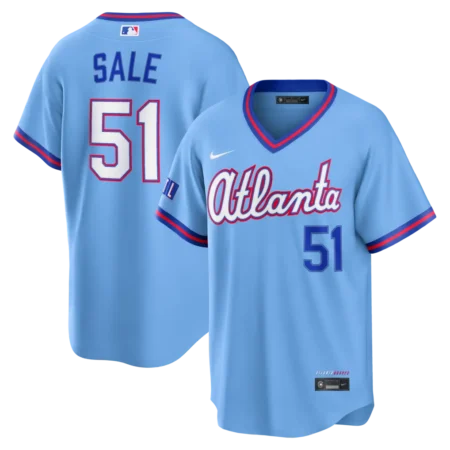 Braves Chris Sale Powder Blue 2026 City Connect Jersey Stitched
