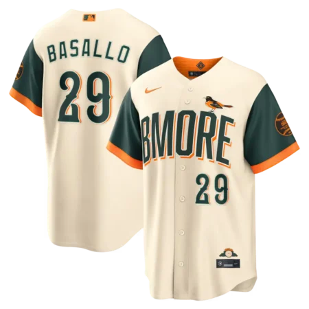 Orioles Samuel Basallo Natural 2026 City Connect Jersey Stitched