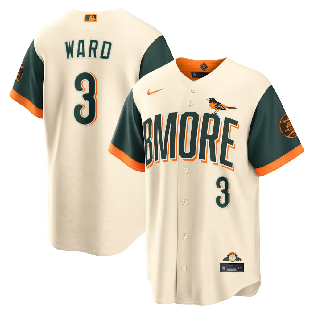 Orioles Taylor Ward Natural 2026 City Connect Jersey Stitched